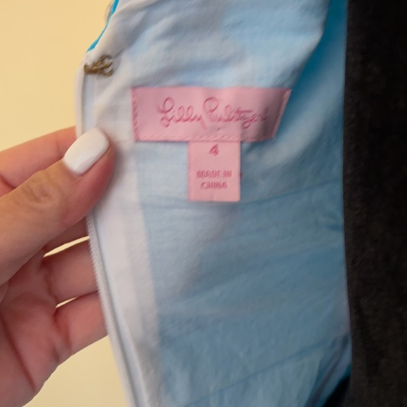 Lilly Pulitzer shift dress w gold trim - Picture 5 of 5